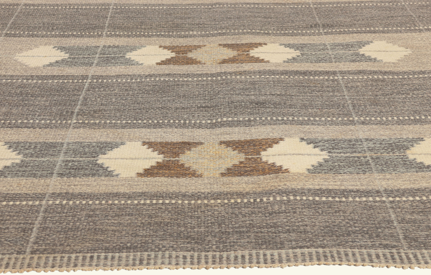 5 x 8 - Gray Vintage Swedish Rollakan Rug - 79782