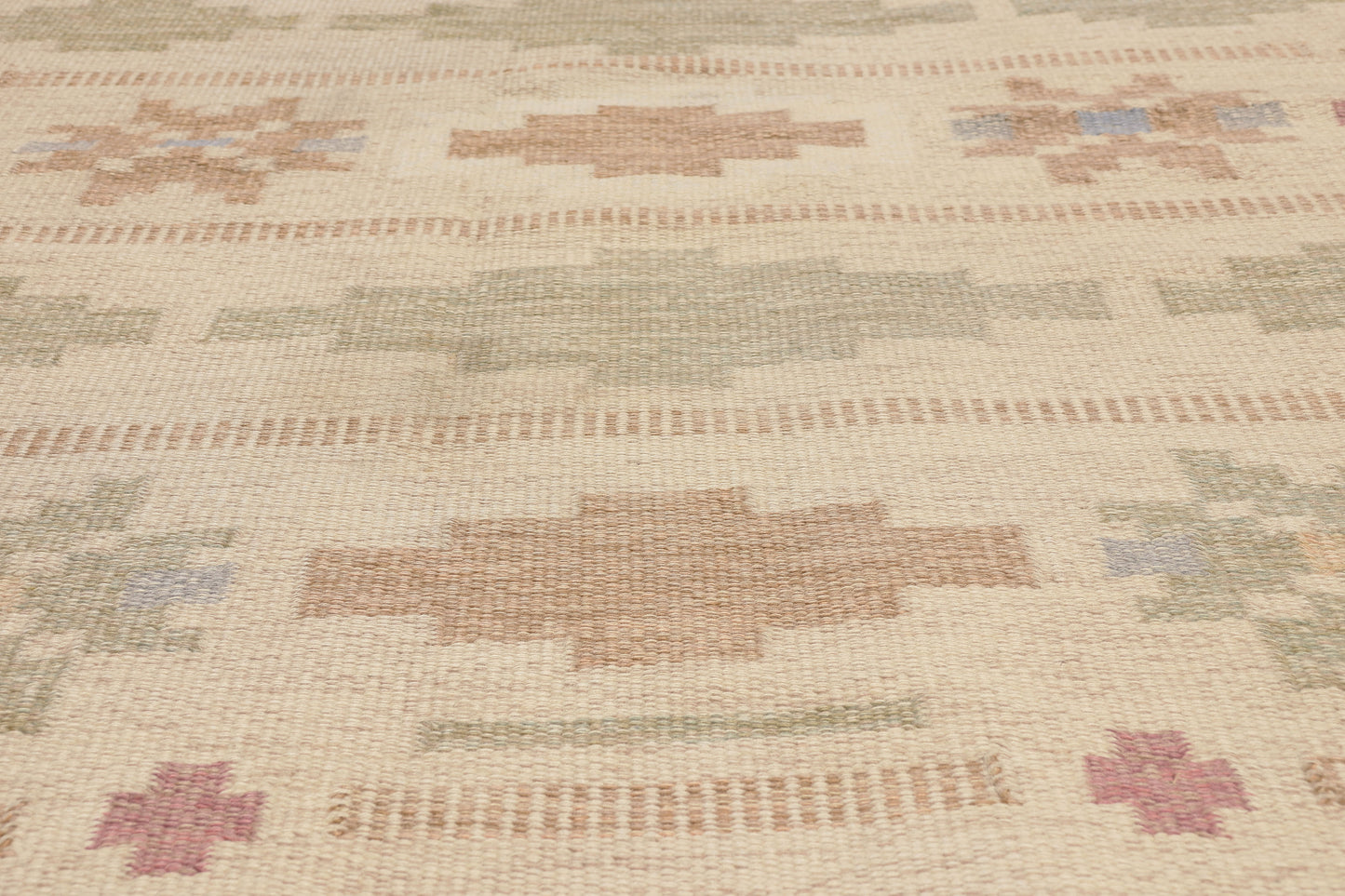 5 x 7 - Ivory Vintage Swedish Rollakan Rug - 79783