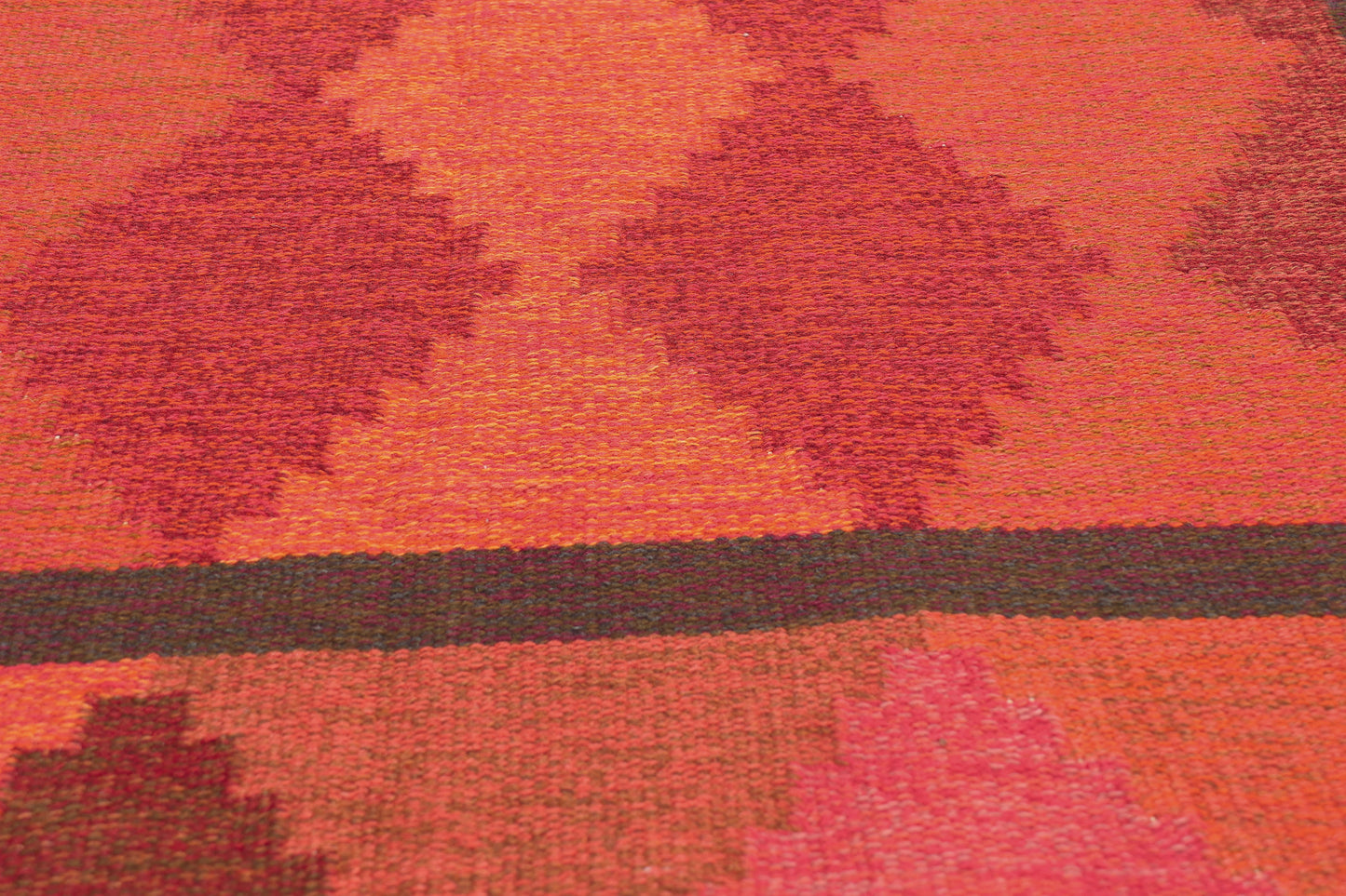 5 x 7 - Red Vintage Swedish Rollakan Rug - 79784
