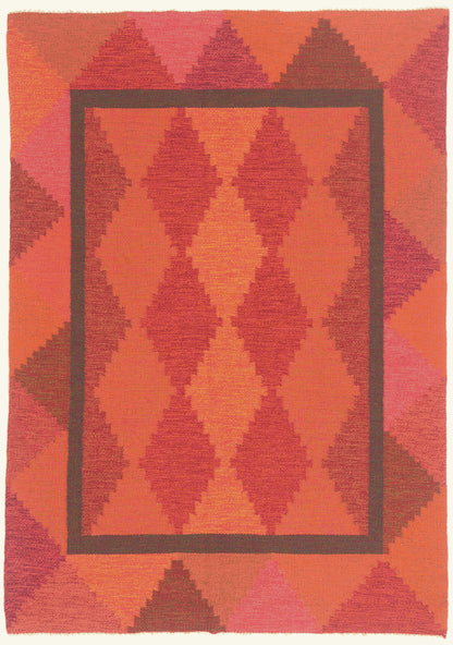 5 x 7 - Red Vintage Swedish Rollakan Rug - 79784