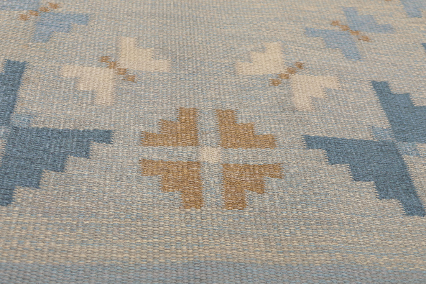 5 x 7 - Blue Vintage Swedish Rollakan Rug - 79785