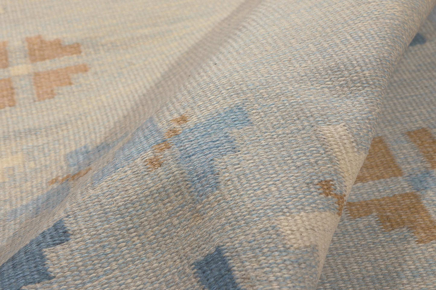 5 x 7 - Blue Vintage Swedish Rollakan Rug - 79785