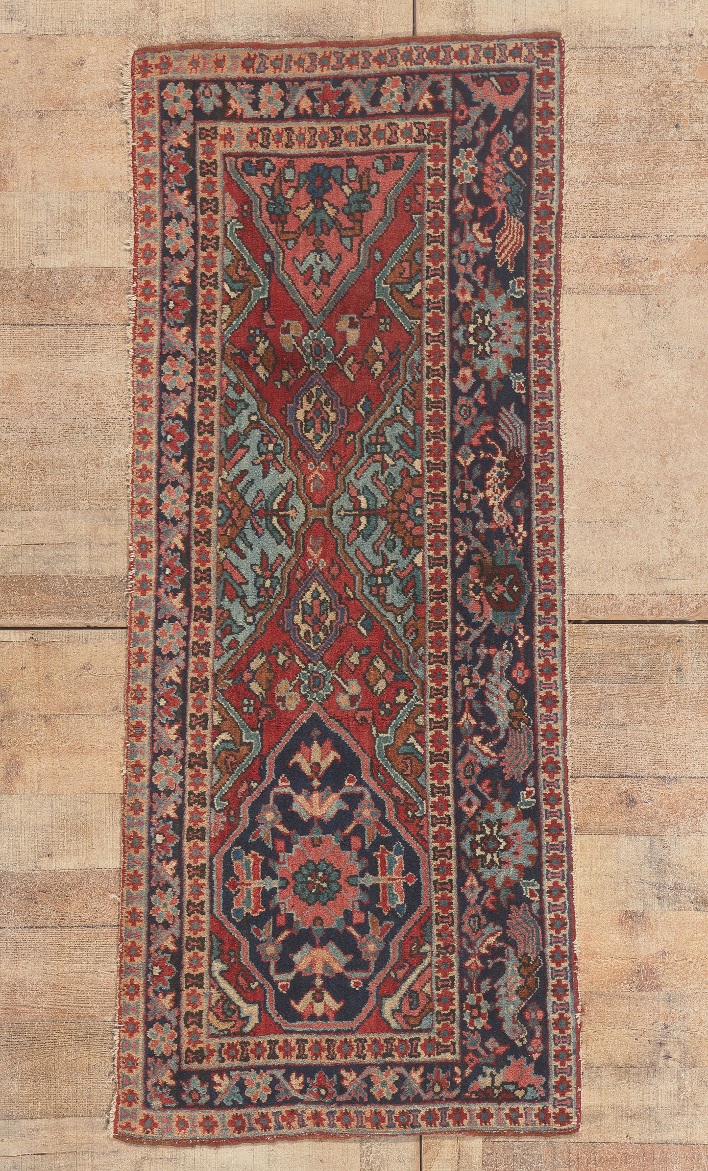 3 x 6 - Red Antique Persian Heriz Rug - 79786