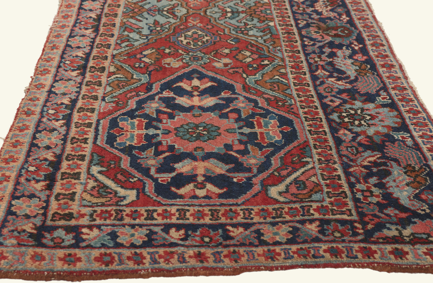 3 x 6 - Red Antique Persian Heriz Rug - 79786