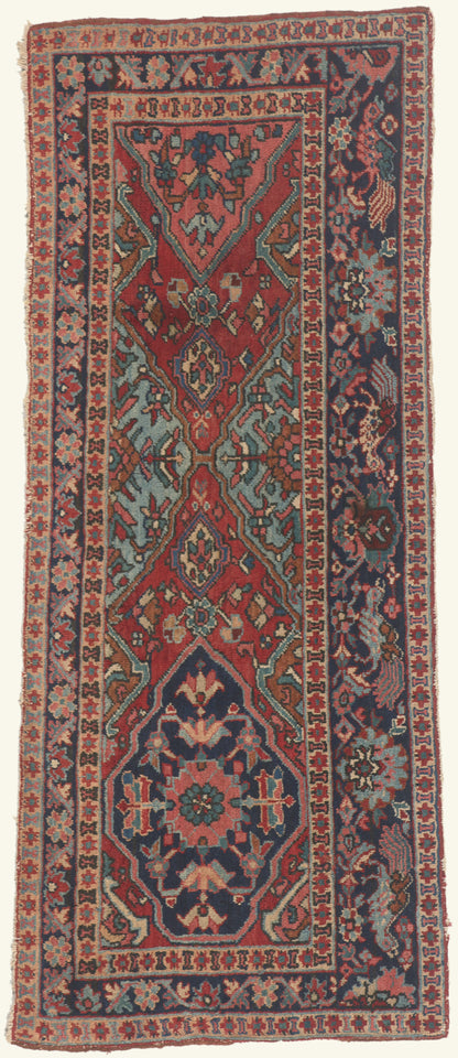 3 x 6 - Red Antique Persian Heriz Rug - 79786