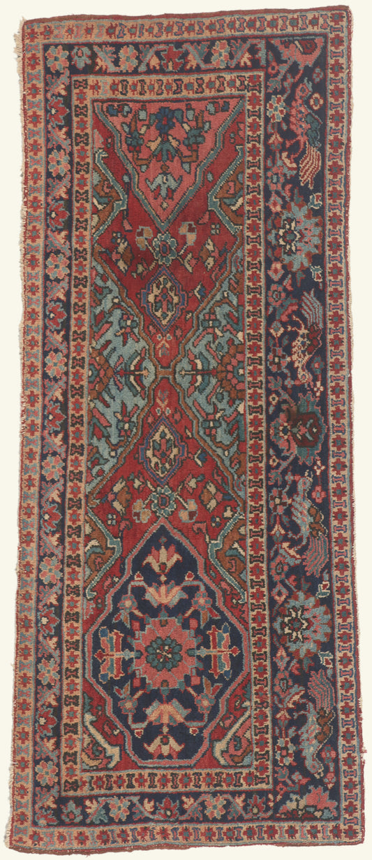 3 x 6 - Red Antique Persian Heriz Rug - 79786