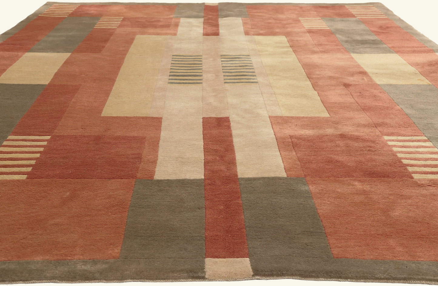 8 x 11 - Rust Modern Tibetan Rug - 79787