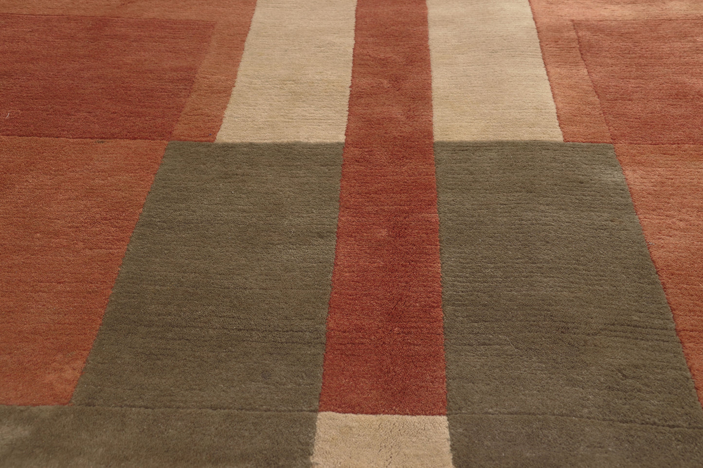 8 x 11 - Rust Modern Tibetan Rug - 79787