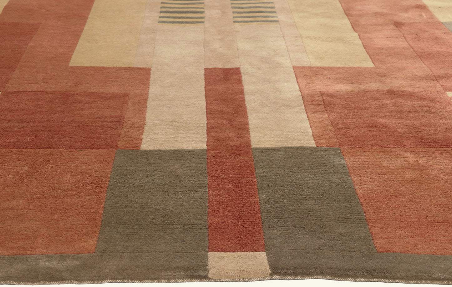 8 x 11 - Rust Modern Tibetan Rug - 79787