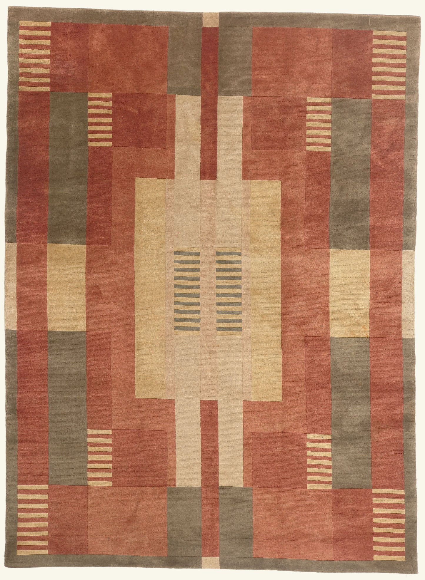 8 x 11 - Rust Modern Tibetan Rug - 79787