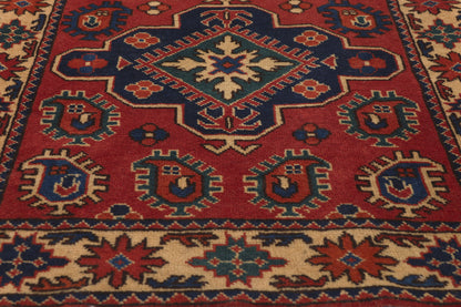 3 x 12 - Red Vintage Afghan Rug - 79789