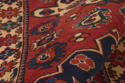 3 x 12 - Red Vintage Afghan Rug - 79789