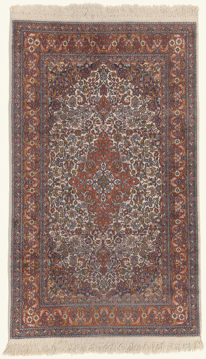 3 x 5 - Ivory Vintage Indian Kashmir Rug - 79790