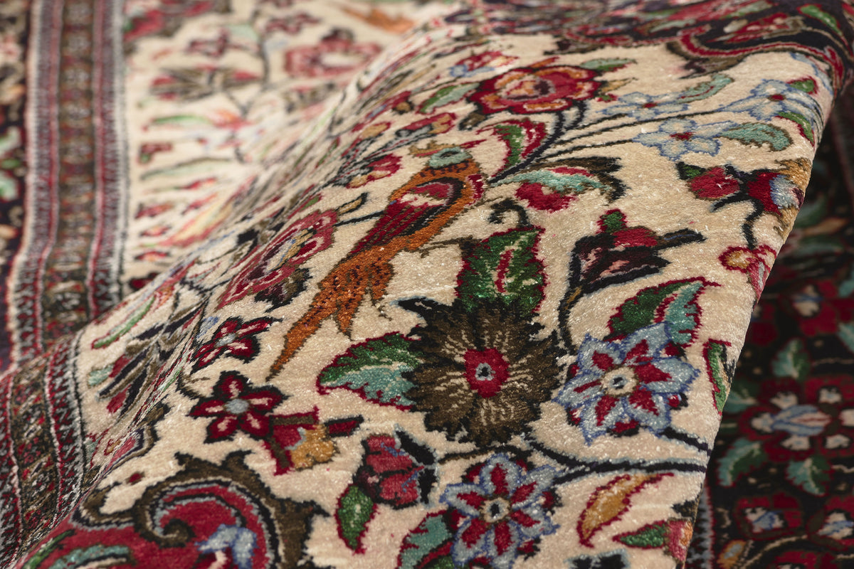 4 x 5 - Ivory Vintage Persian Qum Rug - 79791