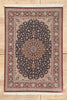 3 x 5 - Navy Blue Vintage Persian Qum Rug - 79792