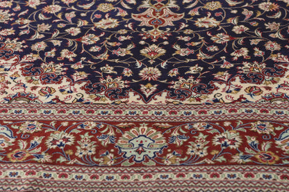 3 x 5 - Navy Blue Vintage Persian Qum Rug - 79792