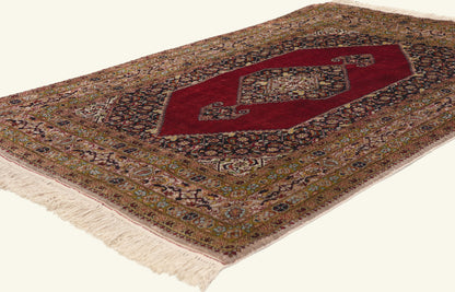 3 x 5 - Red Vintage Persian Qum Rug - 79793
