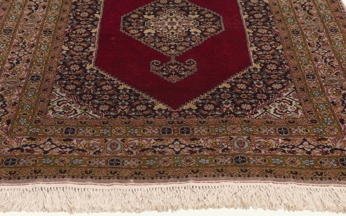 3 x 5 - Red Vintage Persian Qum Rug - 79793