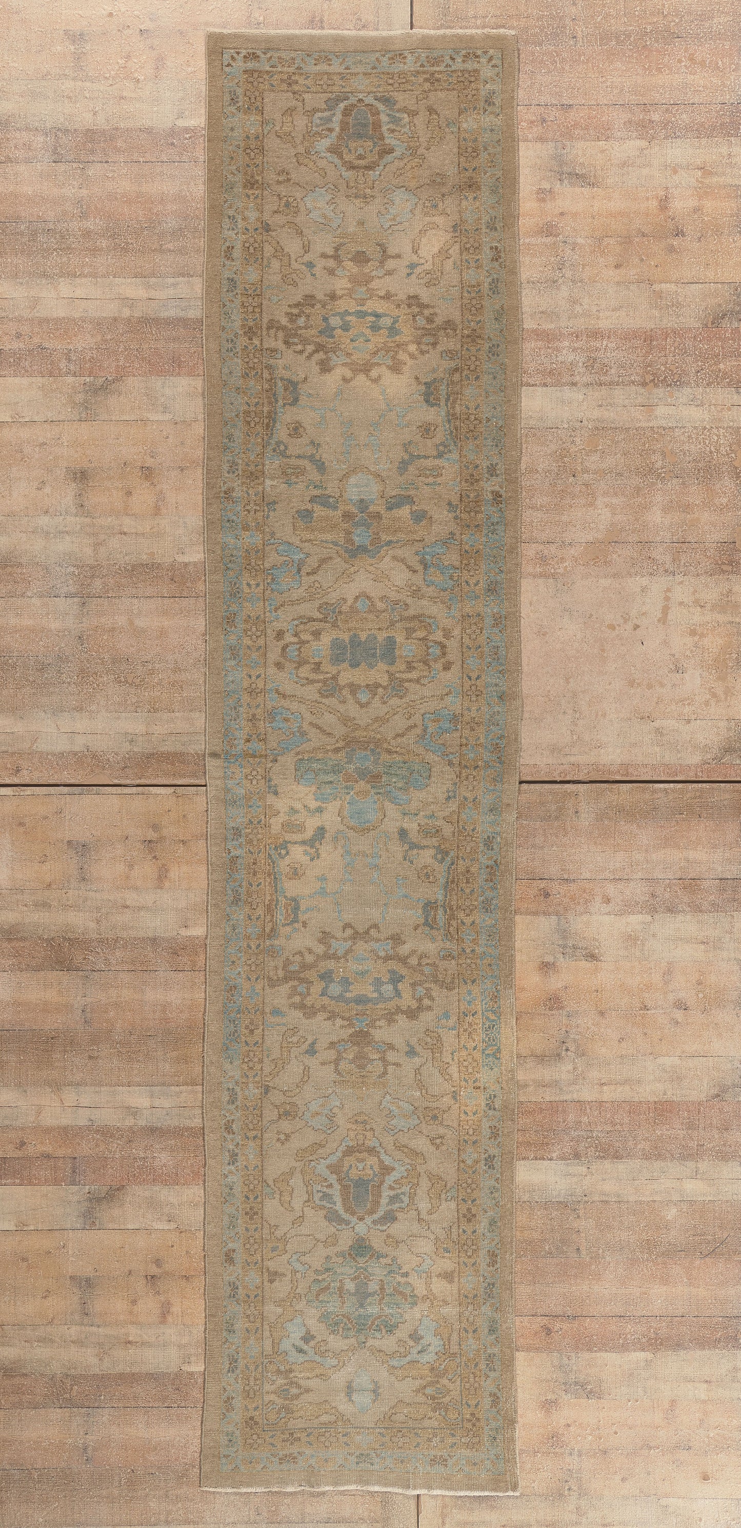 3 x 14 - Tan Vintage Persian Sultanabad Rug - 79794