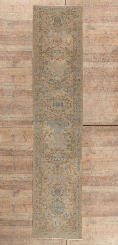 3 x 14 - Tan Vintage Persian Sultanabad Rug - 79794