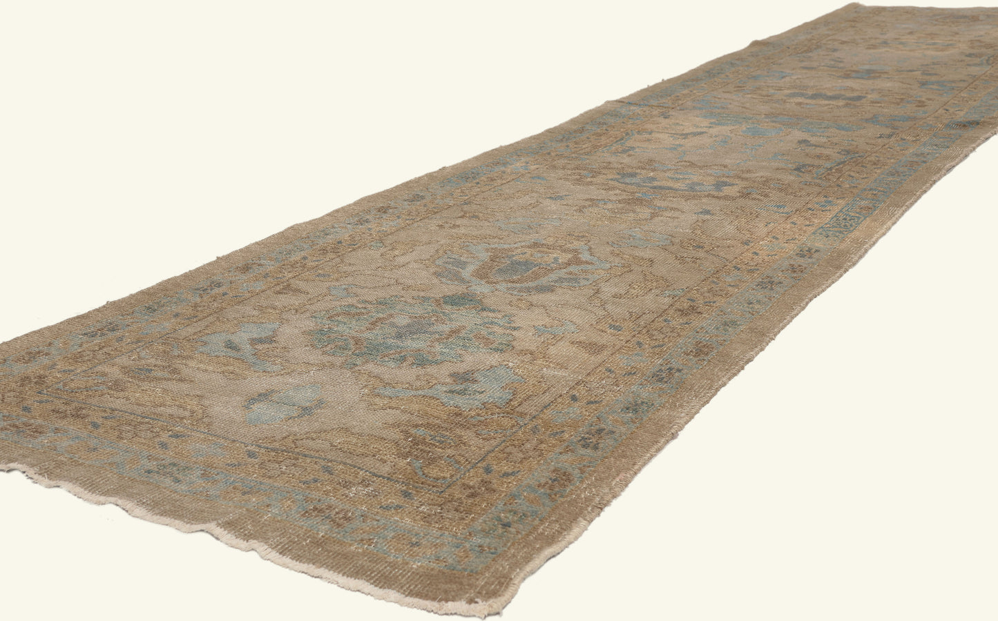 3 x 14 - Tan Vintage Persian Sultanabad Rug - 79794
