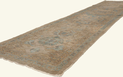 3 x 14 - Tan Vintage Persian Sultanabad Rug - 79794
