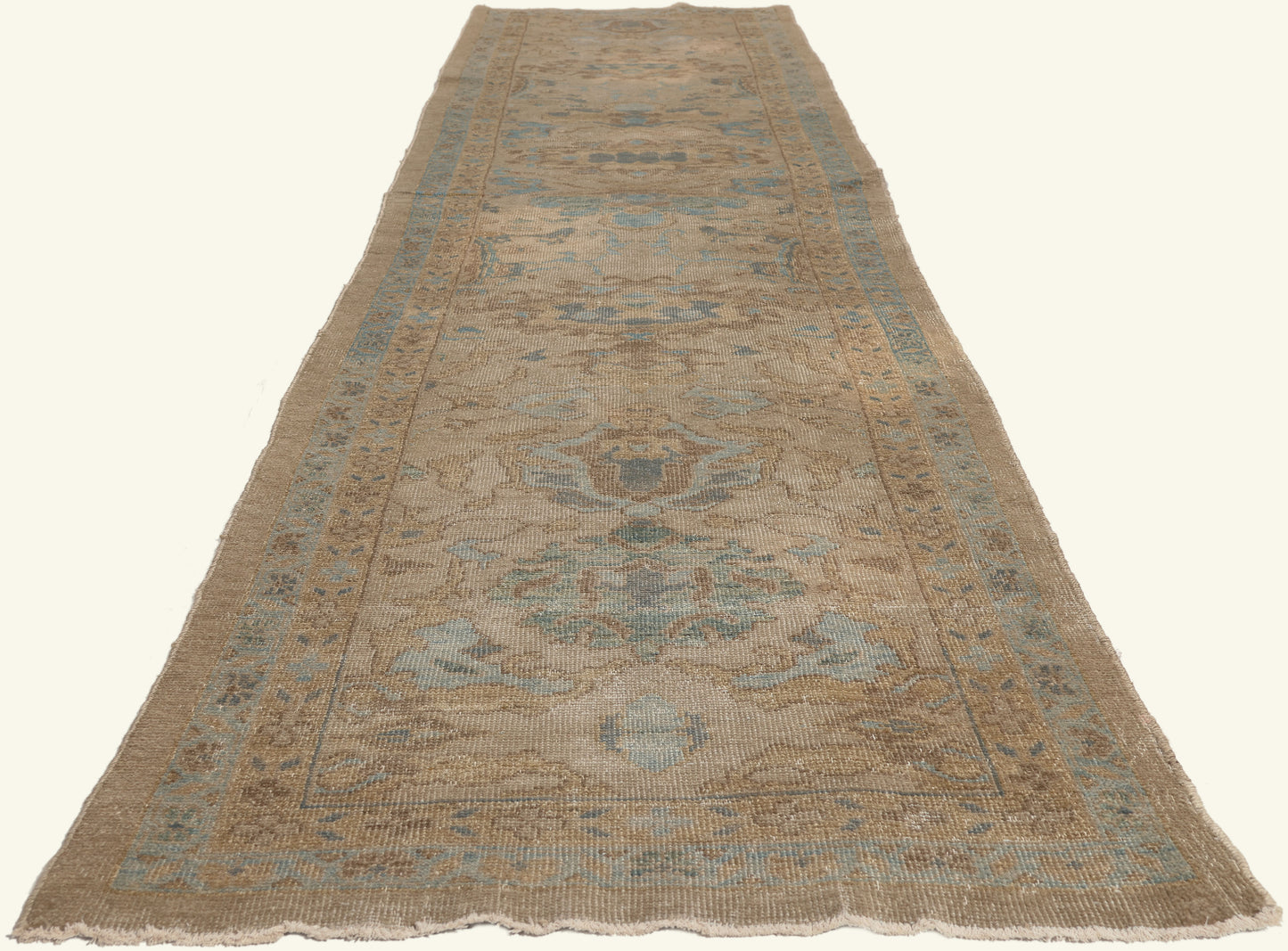 3 x 14 - Tan Vintage Persian Sultanabad Rug - 79794