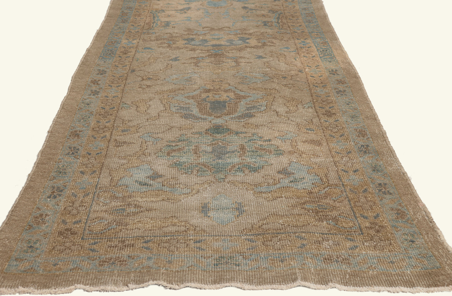 3 x 14 - Tan Vintage Persian Sultanabad Rug - 79794