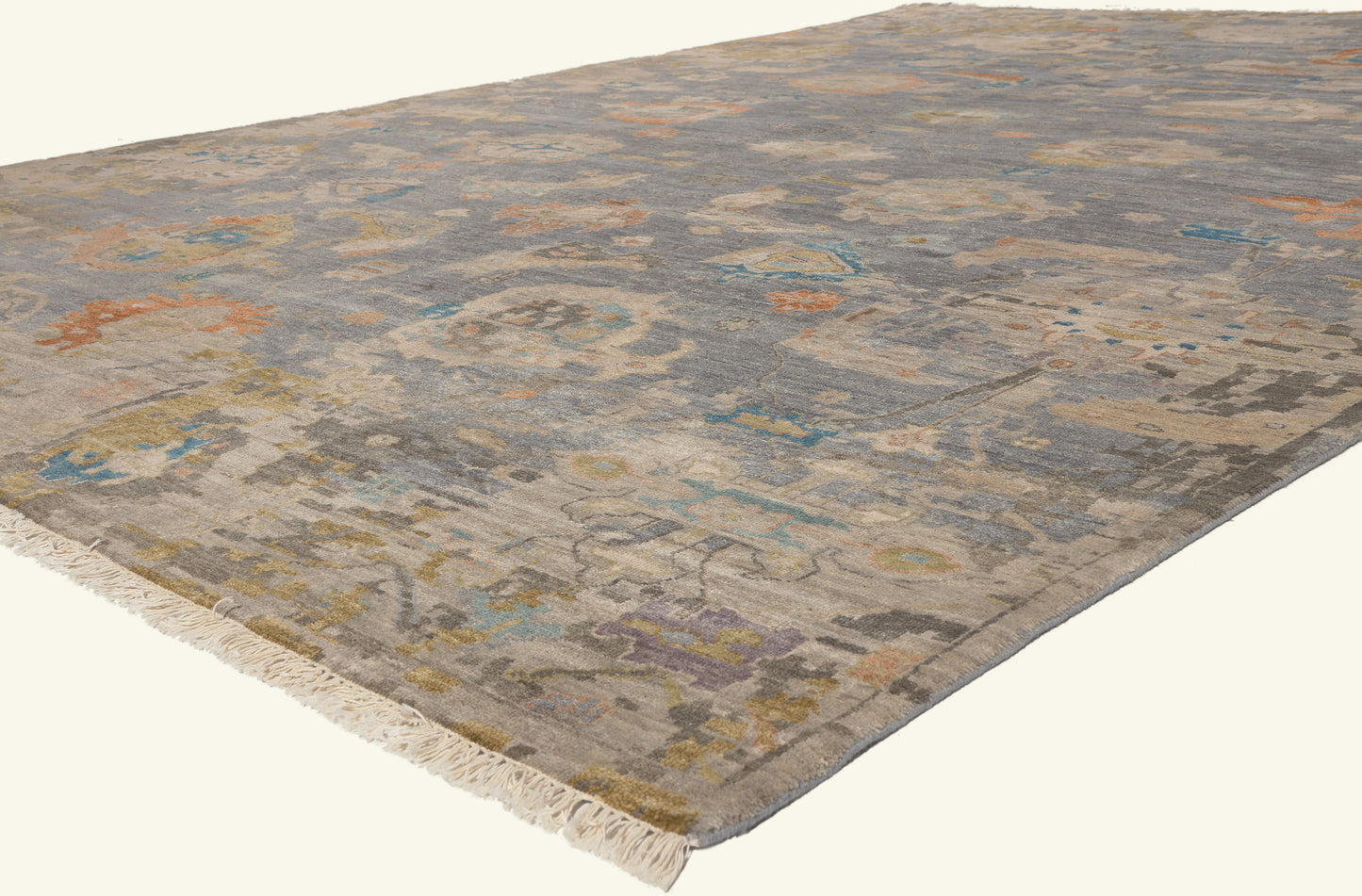 10 x 14 - Gray Contemporary Oushak Rug - 79795
