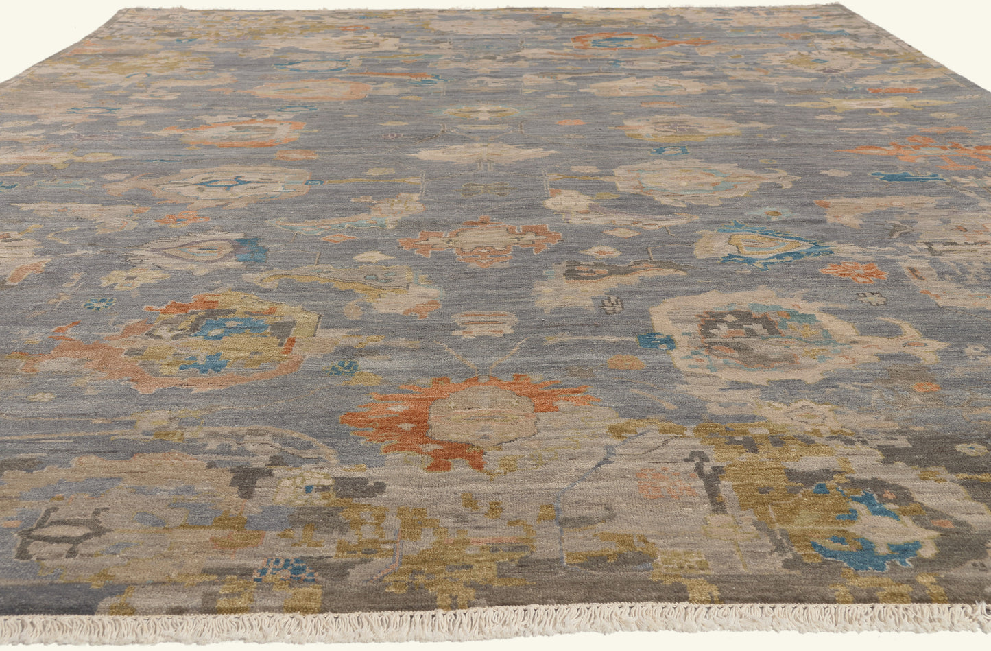 10 x 14 - Gray Contemporary Oushak Rug - 79795