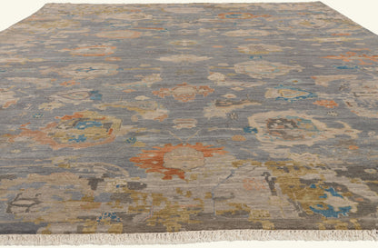 10 x 14 - Gray Contemporary Oushak Rug - 79795