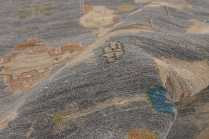 10 x 14 - Gray Contemporary Oushak Rug - 79795