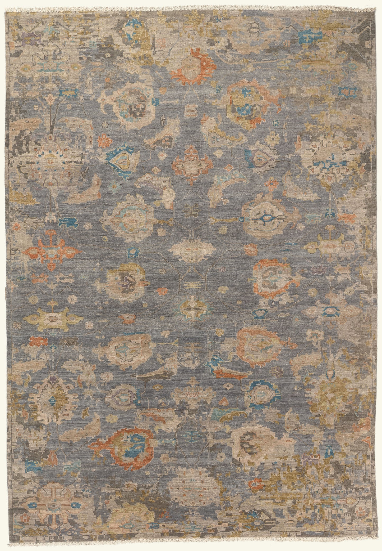 10 x 14 - Gray Contemporary Oushak Rug - 79795