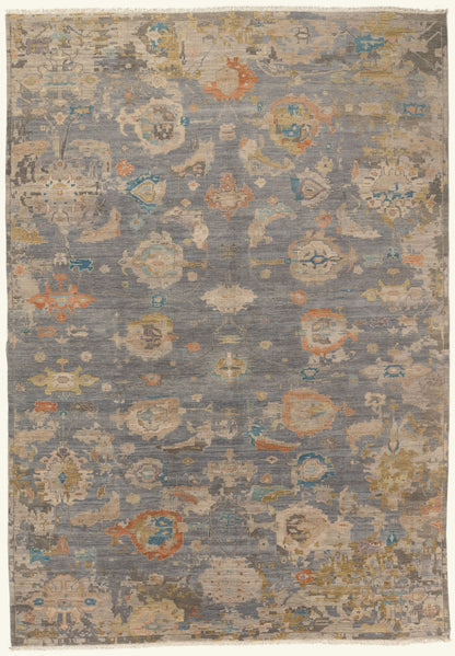 10 x 14 - Gray Contemporary Oushak Rug - 79795
