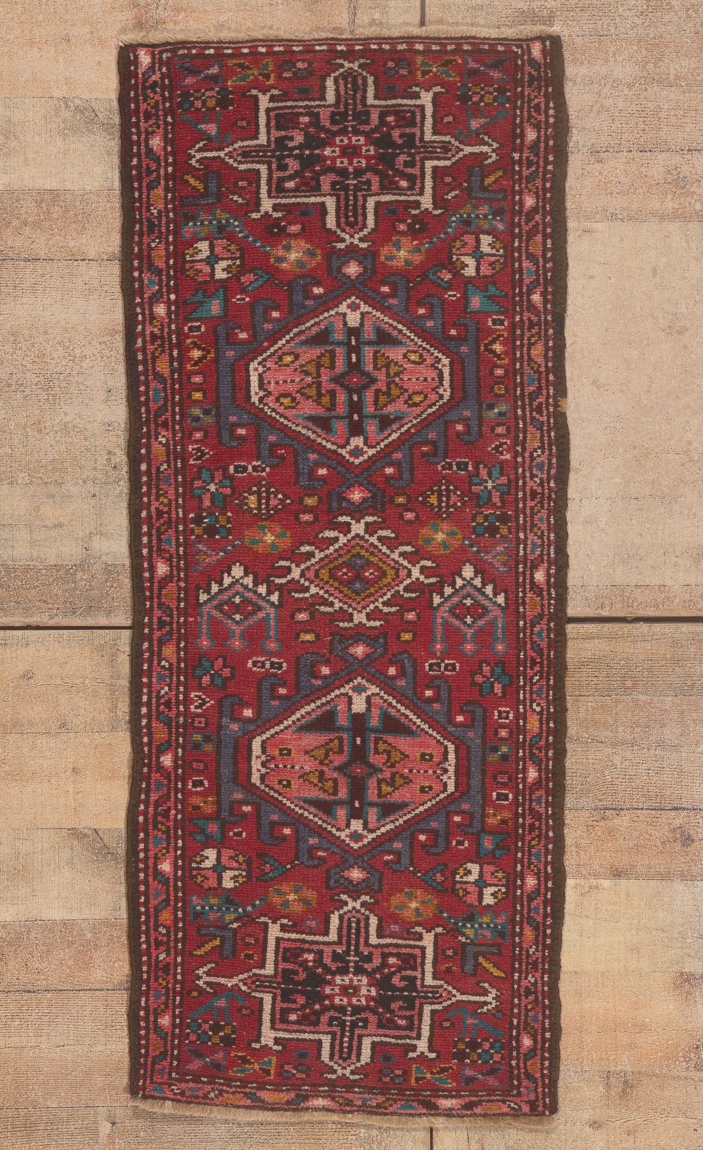 2 x 5 - Red Vintage Persian Heriz Rug - 79796