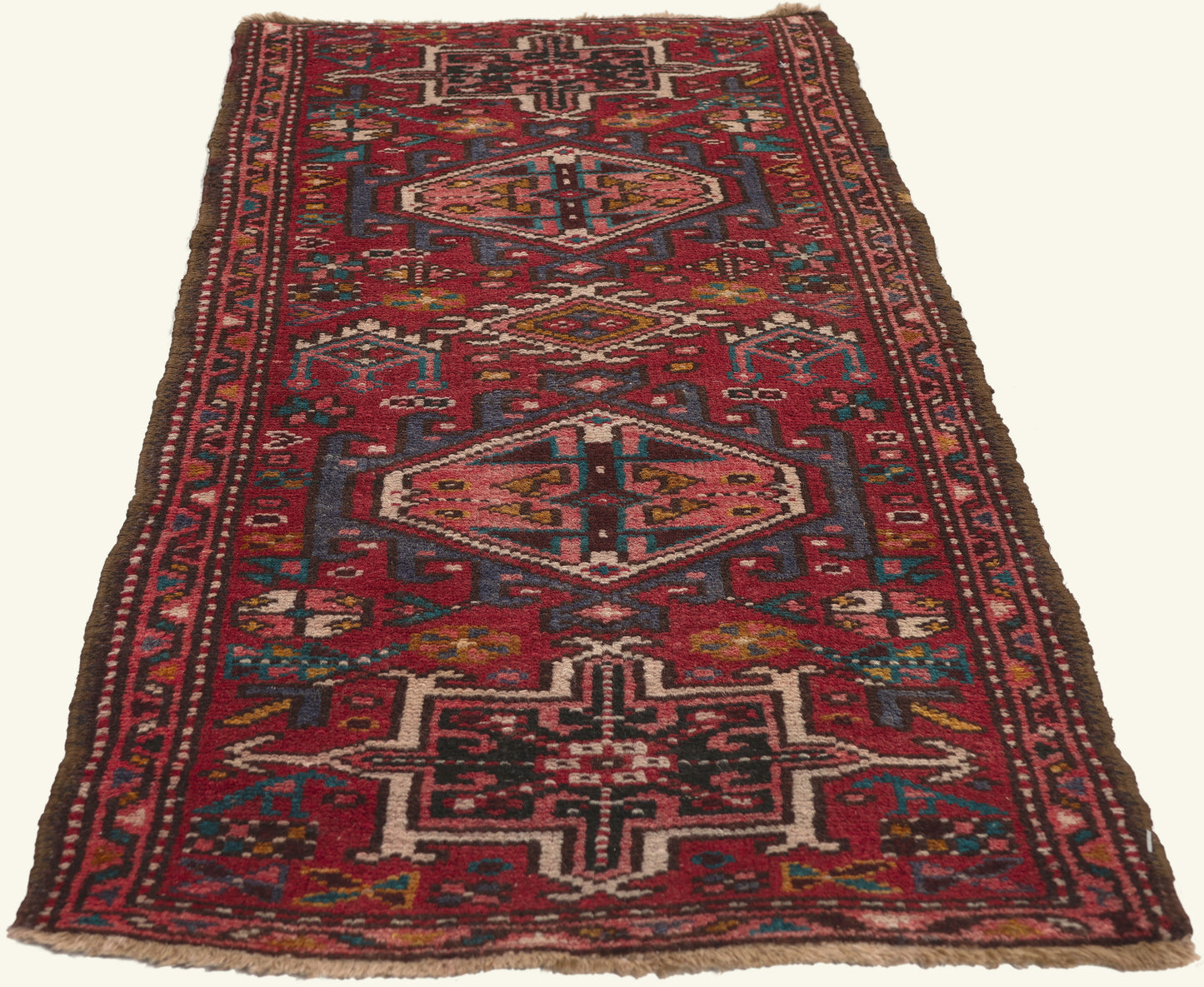 2 x 5 - Red Vintage Persian Heriz Rug - 79796