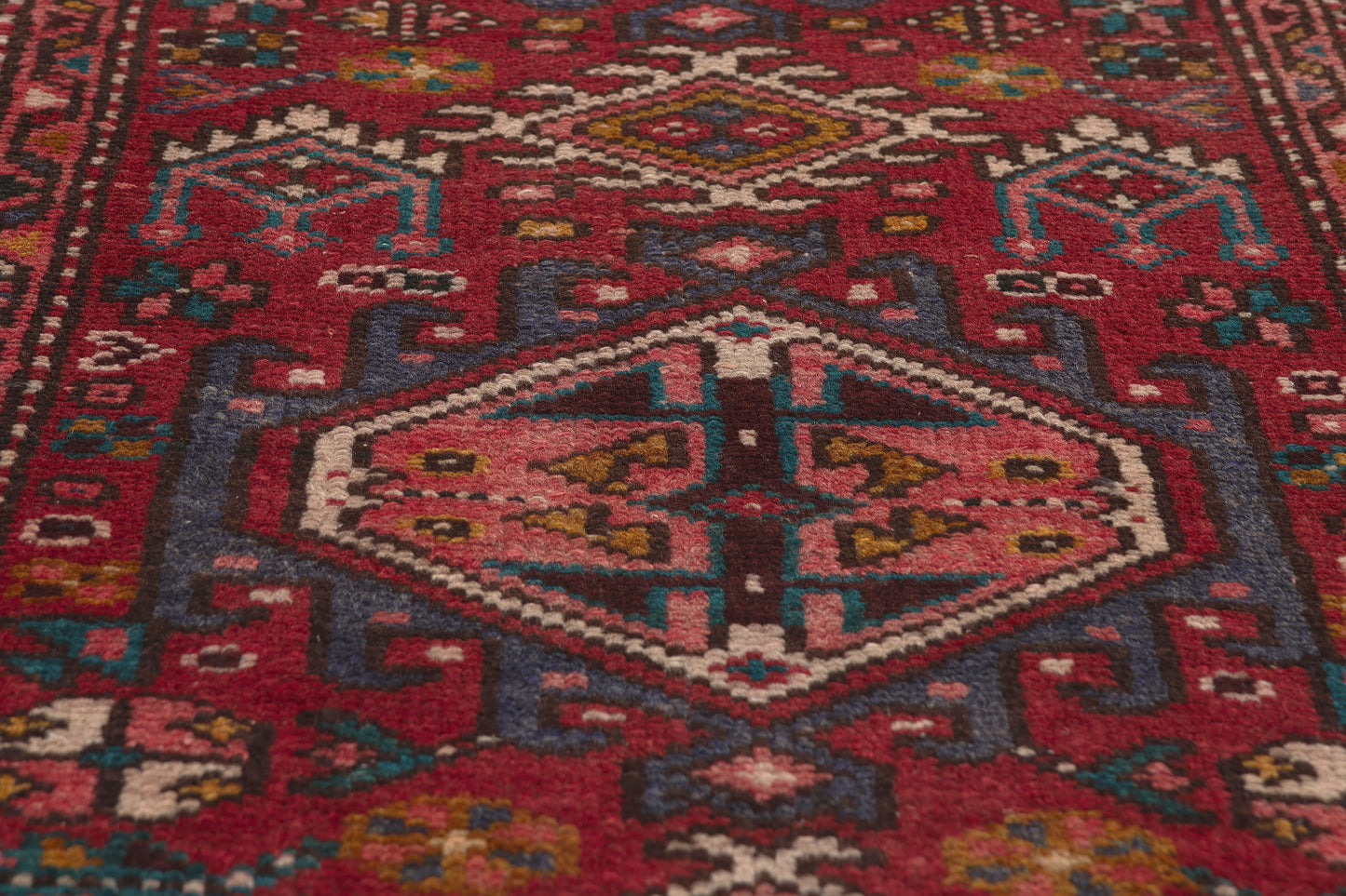 2 x 5 - Red Vintage Persian Heriz Rug - 79796