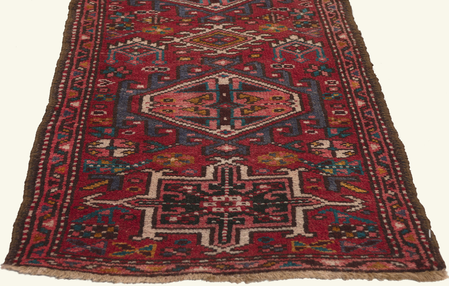2 x 5 - Red Vintage Persian Heriz Rug - 79796