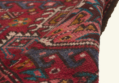 2 x 5 - Red Vintage Persian Heriz Rug - 79796