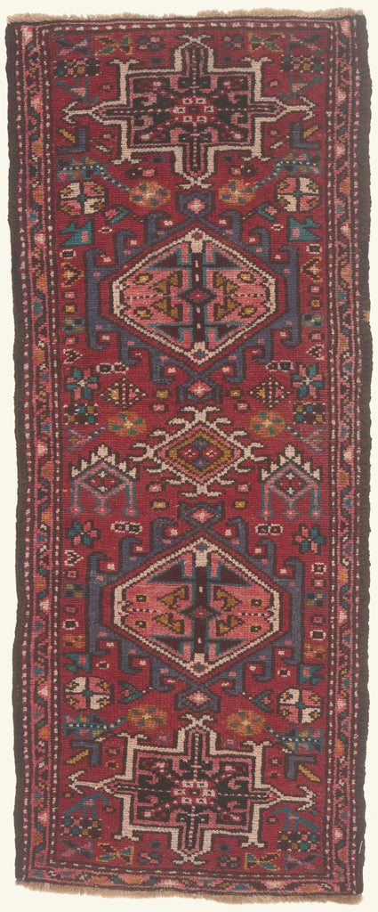 2 x 5 - Red Vintage Persian Heriz Rug - 79796