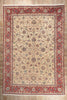 13 x 19 - Ivory Vintage Persian Isfahan Rug - 79797