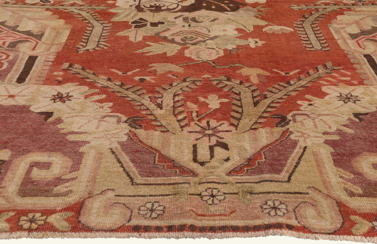 6 x 9 - Red Antique Turkestan Khotan Rug - 79798