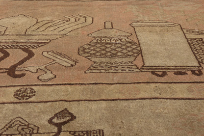 5 x 7 - Rust Antique Turkestan Khotan Rug - 79799