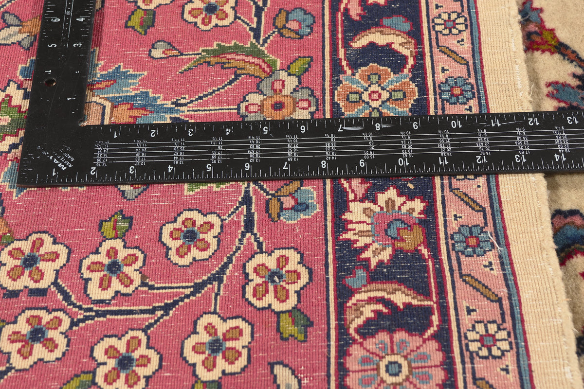 10 x 14 - Ivory Antique Persian Kerman Rug - 79800