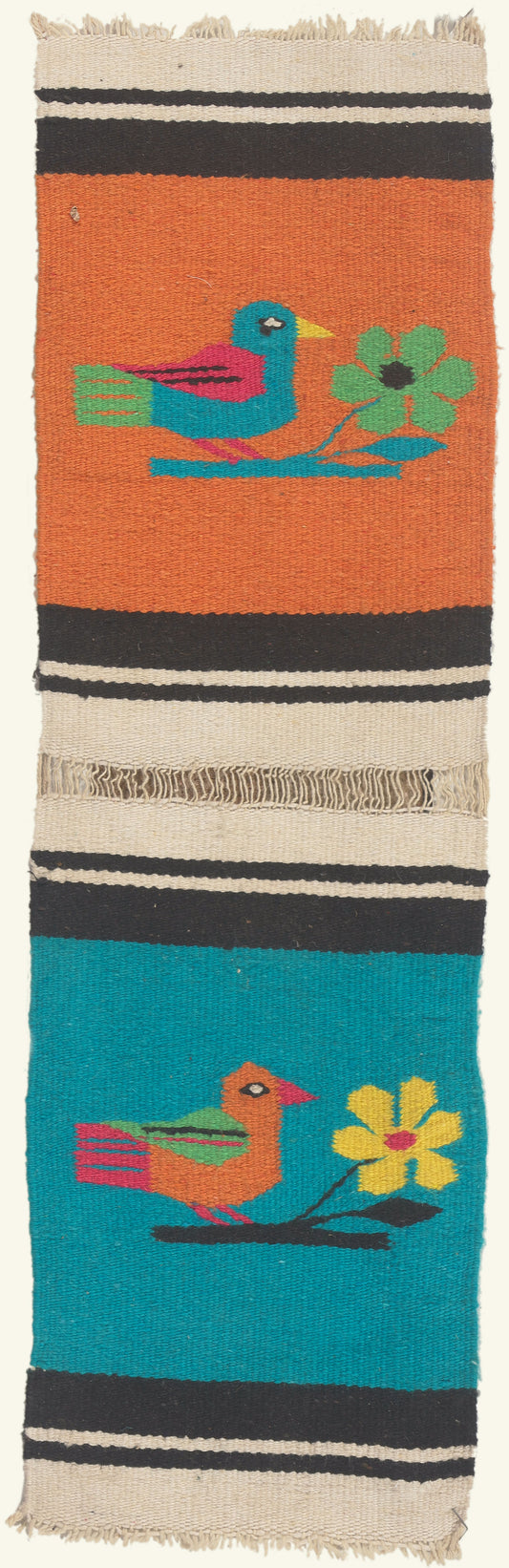 1 x 3 - Multicolor Vintage Mexican Zapotec Rug - 79801