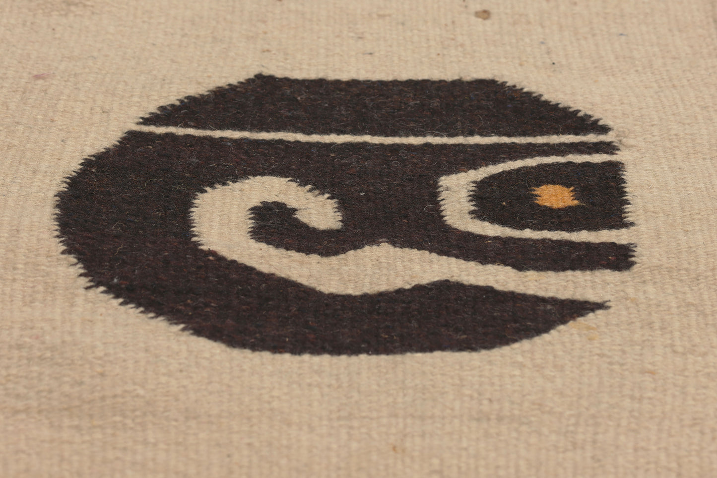 1 x 2 - Beige Vintage Mexican Zapotec Rug - 79802
