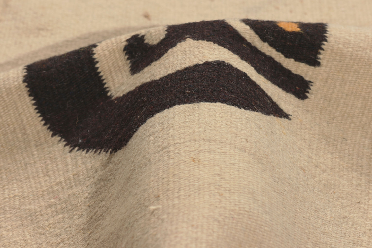 1 x 2 - Beige Vintage Mexican Zapotec Rug - 79802