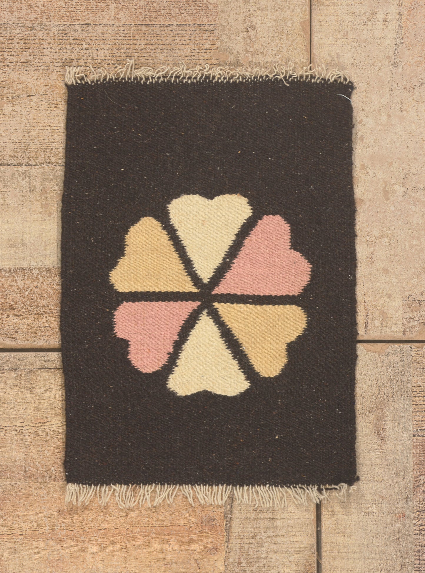 1 x 2 - Brown Vintage Mexican Zapotec Rug - 79803