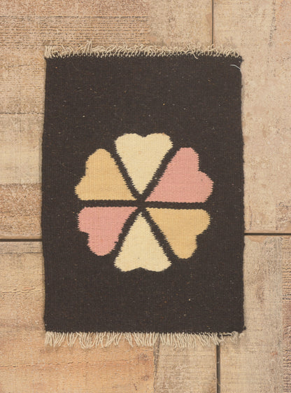 1 x 2 - Brown Vintage Mexican Zapotec Rug - 79803
