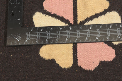 1 x 2 - Brown Vintage Mexican Zapotec Rug - 79803